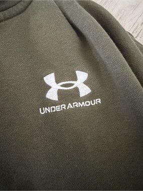 Women’s Under Armour Olive Zip-Up Hoodie with White Logo
